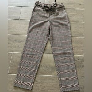 Express Plaid High-Waisted Trousers